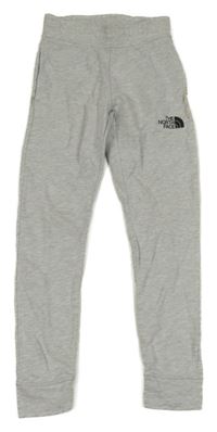 Světlešedé melírované funkční tepláky s logem The North Face