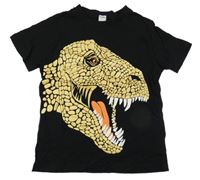 Černé tričko s dinosaurem dopodopo
