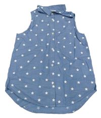 Modrá letní halenka s hvězdičkami H&M