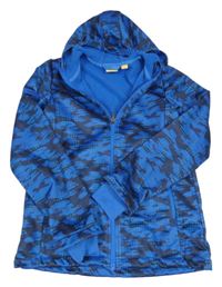 Modro-černá army softshellová bunda s kapucí Rocktrail