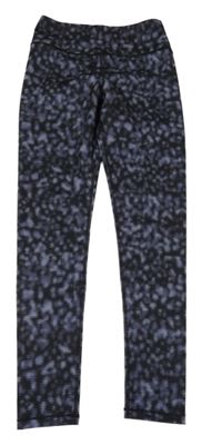 Černo-světlešedo-šedofialové vzorované sportovní legíny H&M