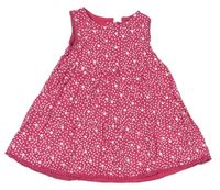Růžové puntíkované bavlněné šaty 