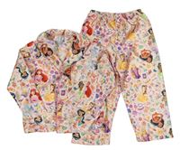 Růžové saténové pyžamo s Disney princeznami George