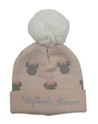 Růžová čepice s Minnie a bambulí Matalan