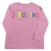 Růžové triko s nápisem Topolino