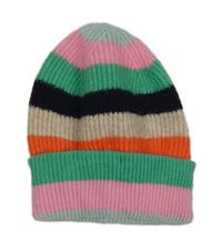 Barevná pruhovaná žebrovaná pletená čepice M&S