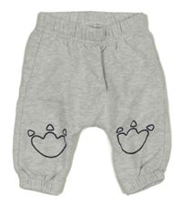 Světlešedé melírované tepláky s tlapami Ergee