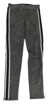 Stříbrné tregíny s pruhy H&M