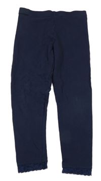 Tmavomodré legíny s krajkou George