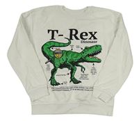 Bílá mikina s dinosaurem H&M