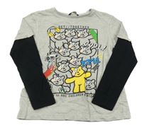 Šedo-černé triko s Pudseym George