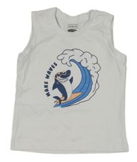 Bílé tílko se žralokem Lily & Dan