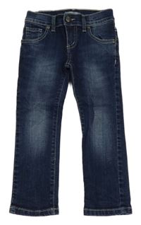 Tmavomodré skinny rifle