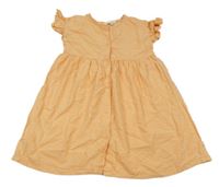 Oranžové pruhované krepové propínací šaty Lily & Dan