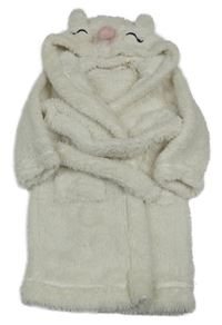 Smetanový chlupatý župan s kapucí - jednorožec Impidimpi