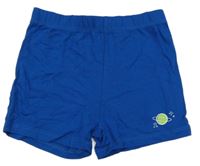 Safírové bavlněné kraťasy s planetou Pocopiano