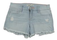Světlemodré riflové kraťasy s prošoupáním Abercrombie&Fitch