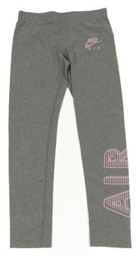 Šedé melírované legíny s logem Nike Air