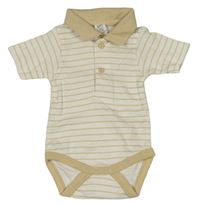 Bílo-béžové pruhované polo body C&A