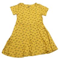 Žluté vzorované šaty s duhami F&F