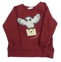 Vínová mikina s Hedvikou - Harry Potter H&M