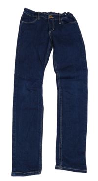 Tmavomodré skinny rifle 