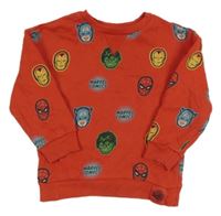 Červená mikina s Marvel Tu