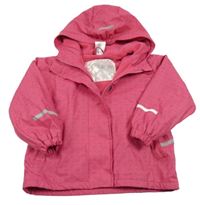 Růžová vzorovaná nepromokavá jarní bunda s kapucí Impidimpi