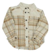 Béžovo-světlemodrá kostkovaná bunda River Island