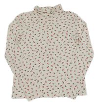 Bílé květované triko s rolákem C&A