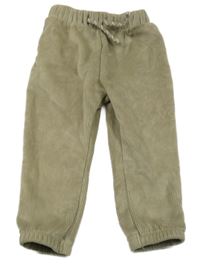 Béžové žebrované sametové tepláky C&A