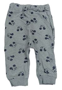 Šedé baggy tepláky s Mickeym Disney