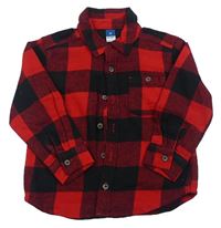 Červeno-černá kostkovaná košile Old Navy