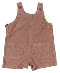 Starorůžové manšestrové laclové kraťasy M&Co.