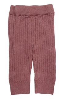 Růžové žebrované pletené tepláky Mothercare