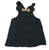 Černé laclové riflové šaty s oušky a mašlí zn. H&M