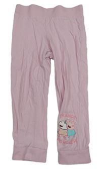 Růžové pyžamové kalhoty s Peppou a Suzie