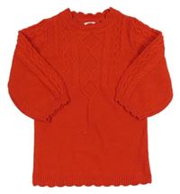 Červené vzorované svetrové šaty Primark