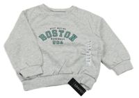 Nové - Šedá melírovaná mikina s nápisy Dunnes Stores