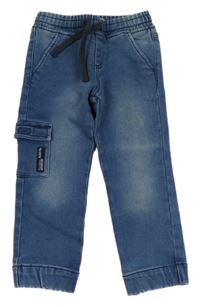 Modré teplákové cargo cuff rifle Pocopiano