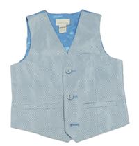 Světlemodrá melírovaná slavnostní vesta Monsoon