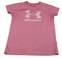 Růžové sportovní tričko s logem Under Armour