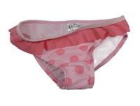 Růžové puntíkaté plavkové kalhoty s volánkem Disney