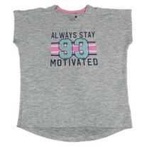 Šedé melírované sportovní tričko s číslem Ergeenomixx