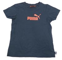Tmavomodré tričko s logem Puma