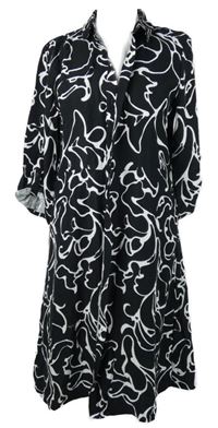 Dámské černo-bílé vzorované košilové šaty Street One 