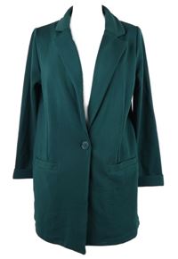 Dámský tmavozelený žebrovaný sakový kabát Gina Benotti