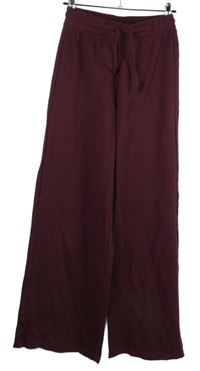 Dámské vínové široké teplákové kalhoty Jasminella 