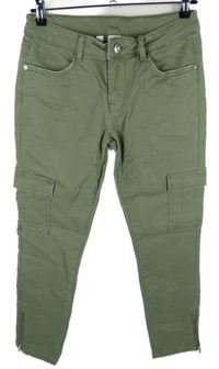 Dámské khaki cargo rifle s kapsami Bodyflirt 