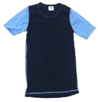 Tmavomodro-modré funkční tričko 